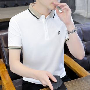 珠地棉polo衫 潮牌刺绣保罗短袖 专柜男式 夏装 t恤休闲半袖 有领夏季