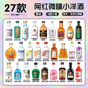 网红便利店调酒洋酒白兰地朗姆酒基酒伏特加威士忌金酒小酒版微醺