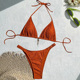 2025新款 分体比基尼泳衣女两件套沙滩比坚尼 欧美性感ins风三点式