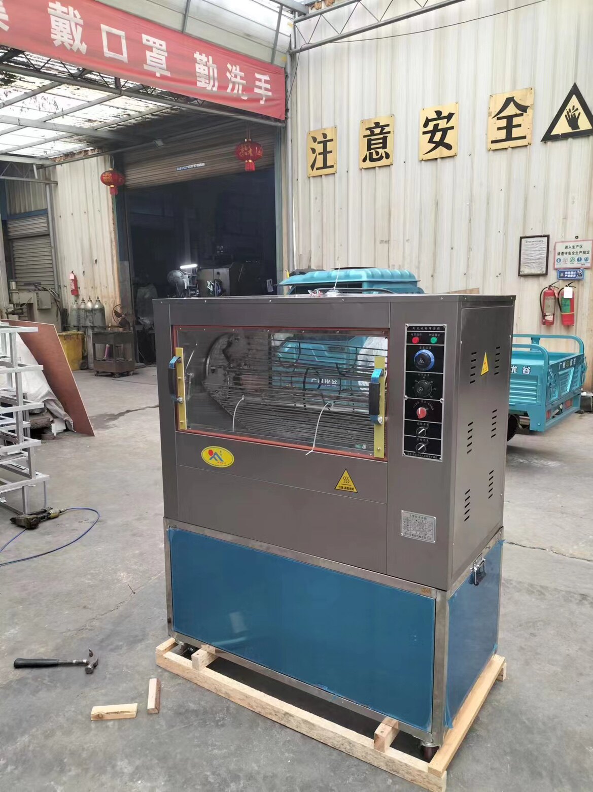勤奋卧式商用旋转烤箱电烤箱烤鸡箱烤鸡架炉烤鸡箱烤鸡炉智能烤箱