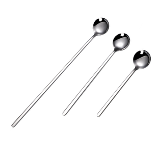 304不锈钢长柄加长小勺子创意可爱咖啡蜂蜜奶茶甜品汤匙搅拌冰勺