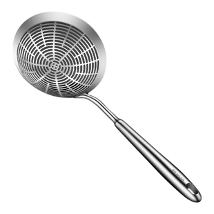 304不锈钢大号漏勺家用厨房一体成型笊篱捞面饺子油炸过滤网捞勺