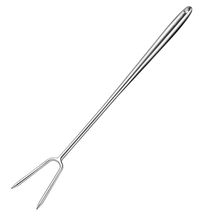 304不锈钢肉叉直叉U型叉猪肉卤肉烧烤叉家用商用长柄叉肉叉子工具