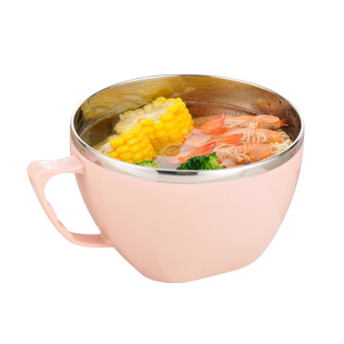 304不锈钢泡面碗带盖学生宿舍食堂韩国饭盒便当盒成人餐具大汤杯