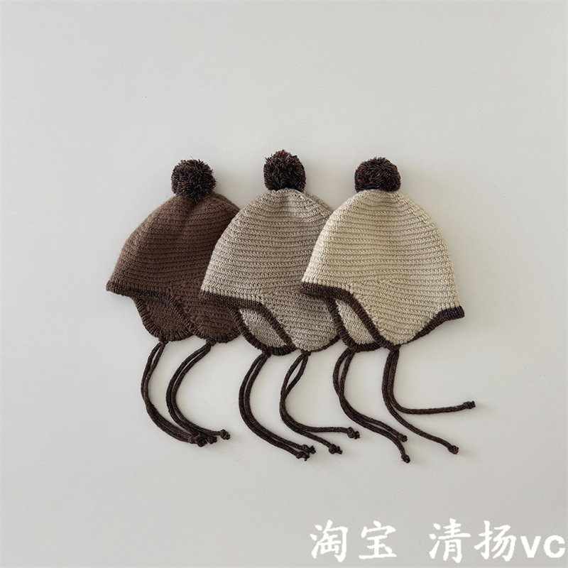 韩国时尚穿搭儿童帽子秋冬季新款洋气男童保暖帽针织女宝宝毛线帽