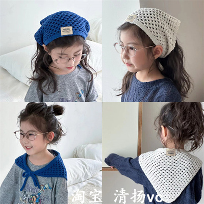 韩版儿童发带头巾女童针织三角巾