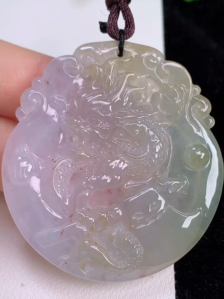 珠宝玉坠挂件正宗真品首饰缅甸天然翡翠a货飘黄翡龙牌吊坠