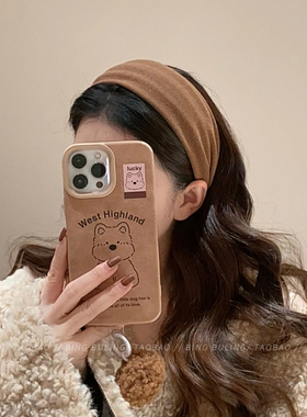 艺术生低饱和色宽边高颅顶发箍女秋冬高级感不勒头发卡发带头饰