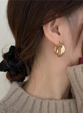 冷淡风金属耳环女气质网红时尚耳圈夸张欧美耳坠2025年新款潮耳饰