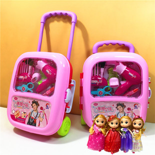 儿童玩具女孩化妆盒仿真过家家梳妆台收纳箱3-6周岁公主生日礼物