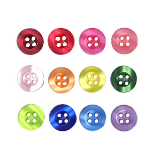 彩色圆形衬衫扣子高档树脂纽扣百搭衣服女开衫衬衣袖口装饰扣配件