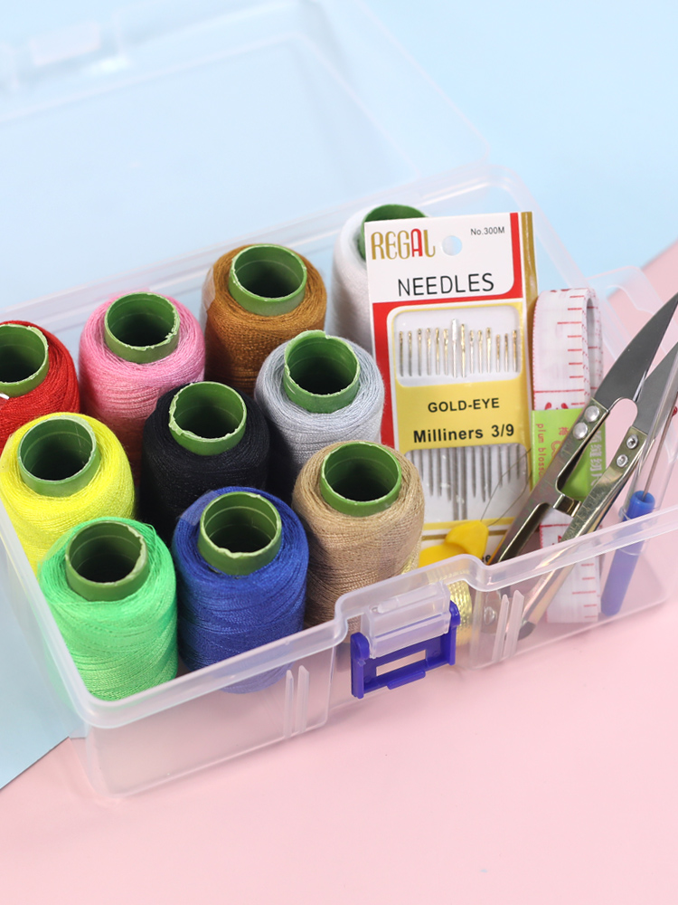 手缝线缝补工具套装手提便携针线包多功能家用收纳盒手工缝纫配件,居家布艺,线,淘宝优惠券,粉丝福利购,淘宝优惠卷