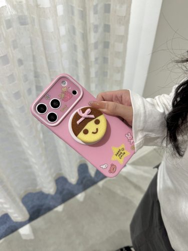 DanDan 可爱少女心磁吸古早笑脸饼干支架适用18promax手机壳iPhone16全包15p防摔17pro蝴蝶结星星