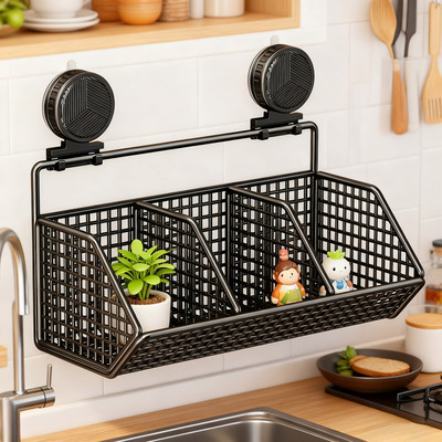 厨房置物架海绵沥水架洗菜盆水槽洗碗用品吸盘收纳沥水架子壁挂式