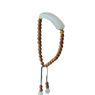 良器艺术| 和田玉手链 羊脂白玉老山檀素面手牌 女款手串简约风