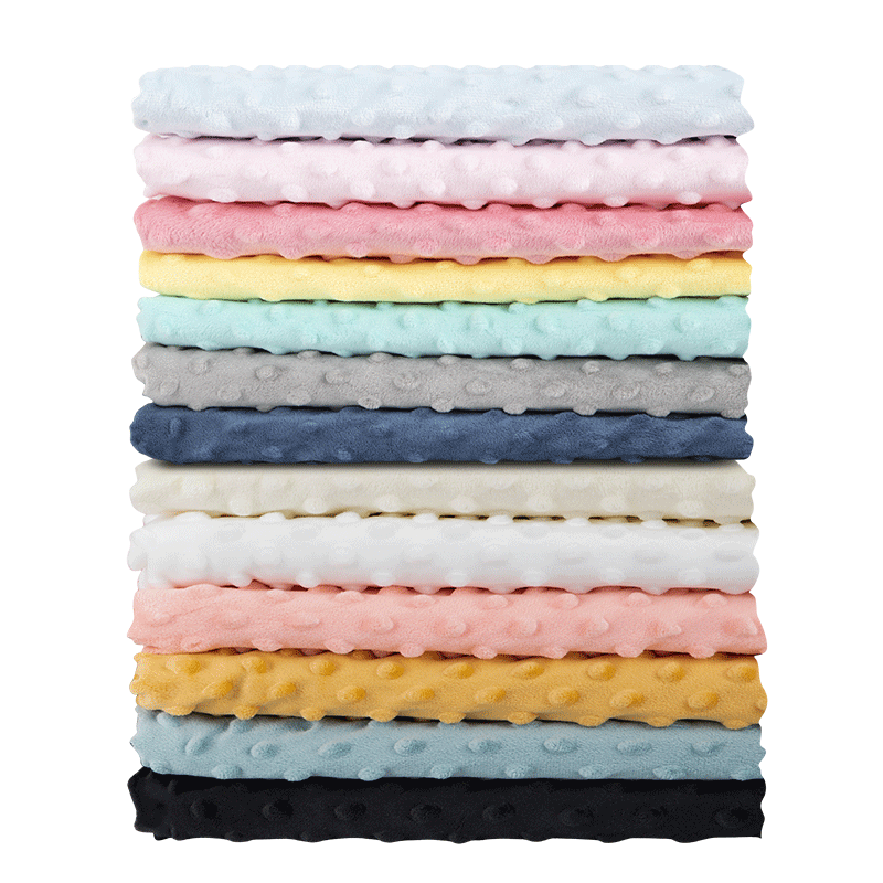 A类母婴级豆豆绒布料柔软不掉毛