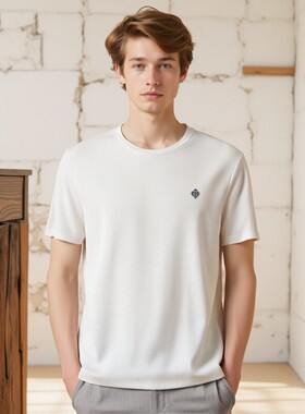 高品质新款冰丝柏林格户外健身速干潮流夏季纯色百搭短袖T恤#0133