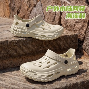 厚底防滑沙滩凉拖踩屎感外穿开车包头凉鞋 洞洞鞋 户外拖鞋 男款 夏季