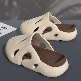 厚底防滑室内居家包头凉拖鞋 踩屎感洞洞鞋 2025新款 夏季 可外穿 男士