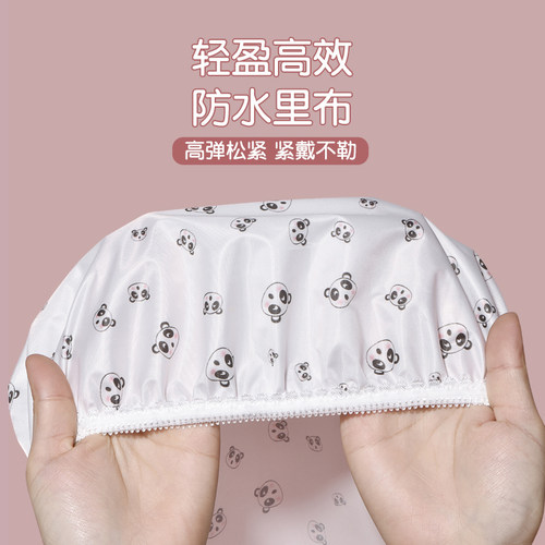 浴帽女防水洗澡家用防油烟头套女童干发膜专用沐浴帽新款2026