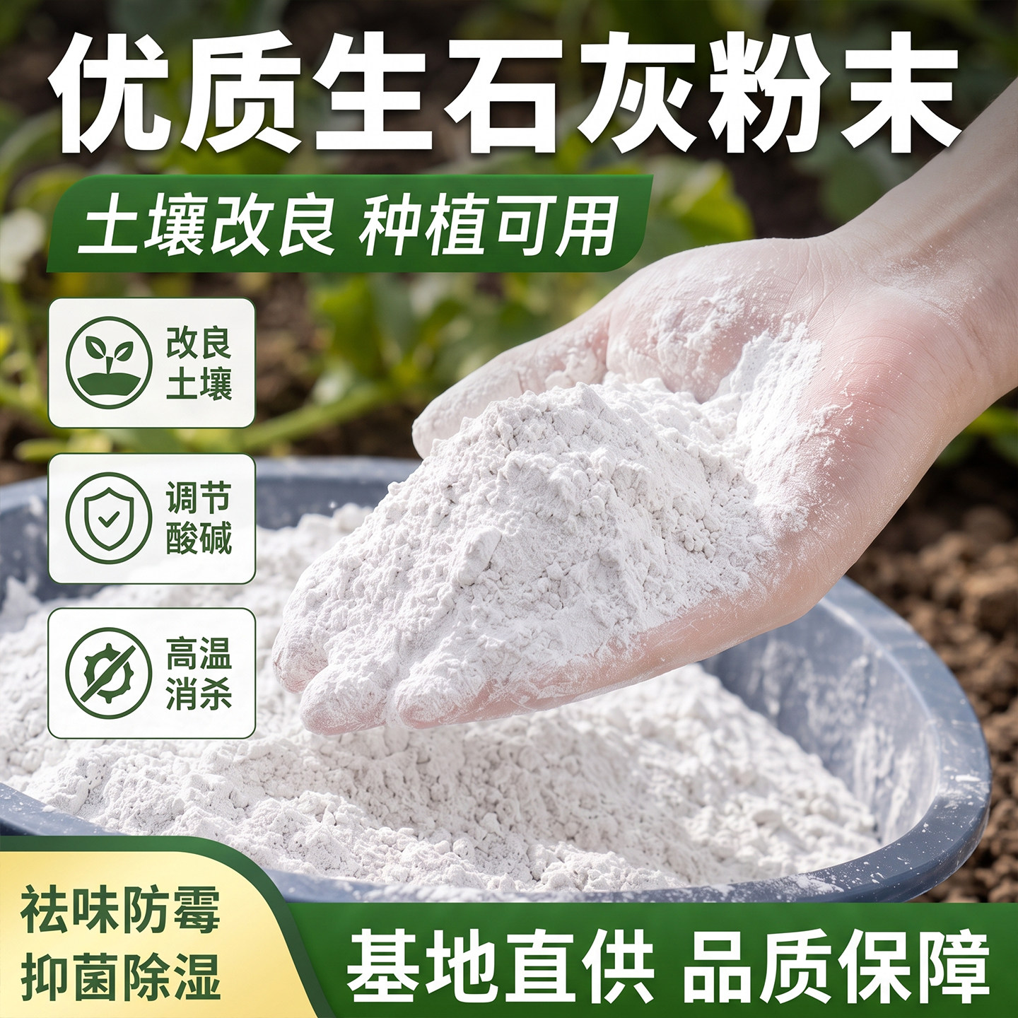 种菜生石灰粉非杀菌消毒防霉防病图片