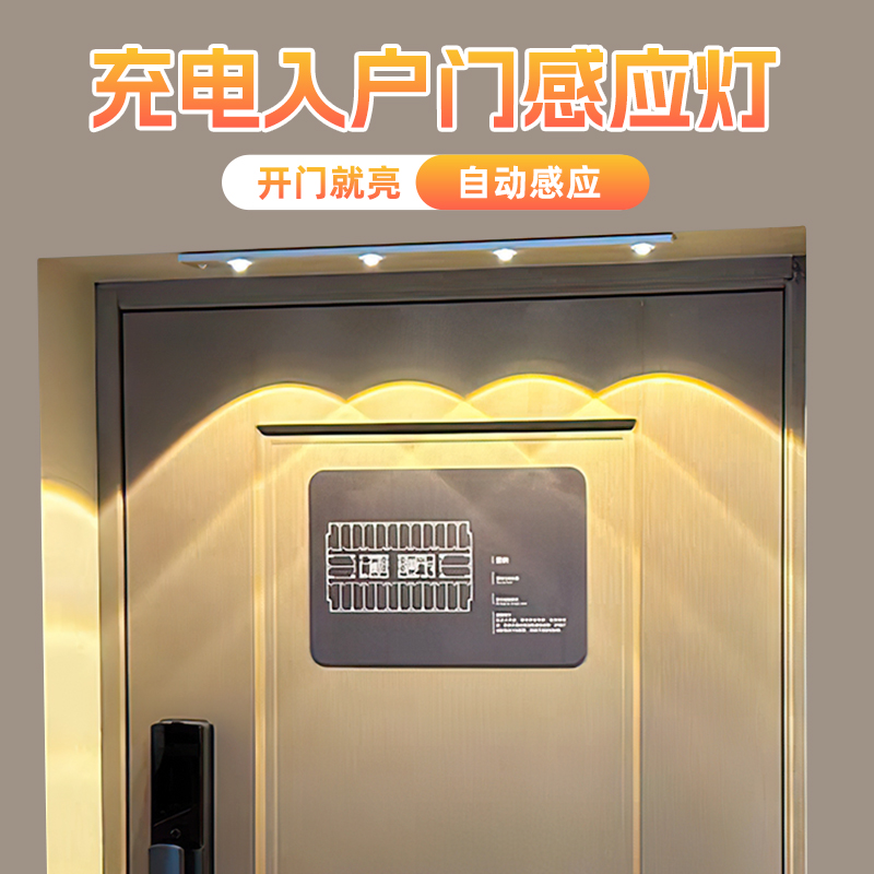 高级入户门感应灯充电款免安装