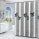 隔断套装 涤纶布免打孔浴帘防水防霉淋浴浴室卫生间窗帘隔断帘