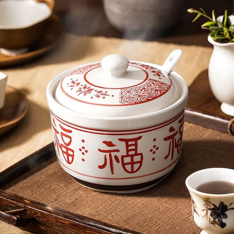 家用厨房装陶瓷辣椒油调味罐罐子油泼辣子调料罐专用盐罐碗罐中式,厨房/烹饪用具,调味瓶罐/调料研磨器,淘宝优惠券,粉丝福利购,淘宝优惠卷