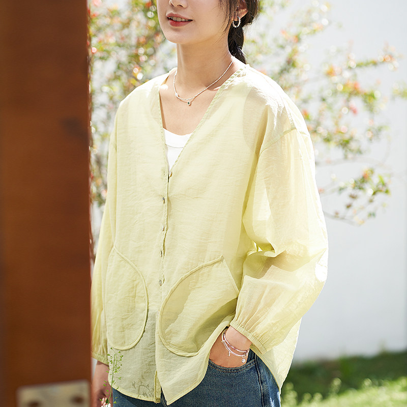 柒白2025新款上衣夏季防晒衫长袖吊带背心外搭叠穿开衫薄款女外套