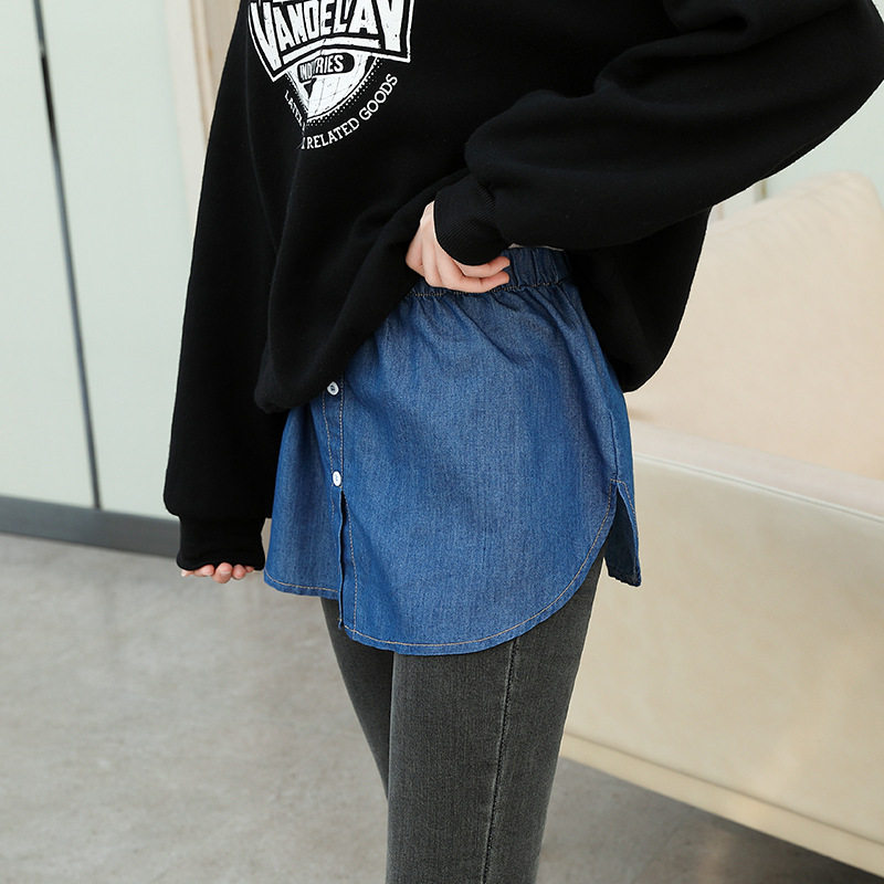 牛仔蓝屁帘女鲨鱼裤内搭遮臀神器