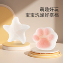 婴儿洗澡海绵魔芋扑扑棉新生儿洗脸扑宝宝沐浴球搓澡神器家用