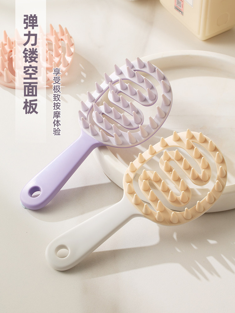긴 손잡이 단단한 치아 샴푸 브러시 실리콘 샴푸 및 빗 머리 유물 전문 청소 두피 머리 가려움증 마사지 빗