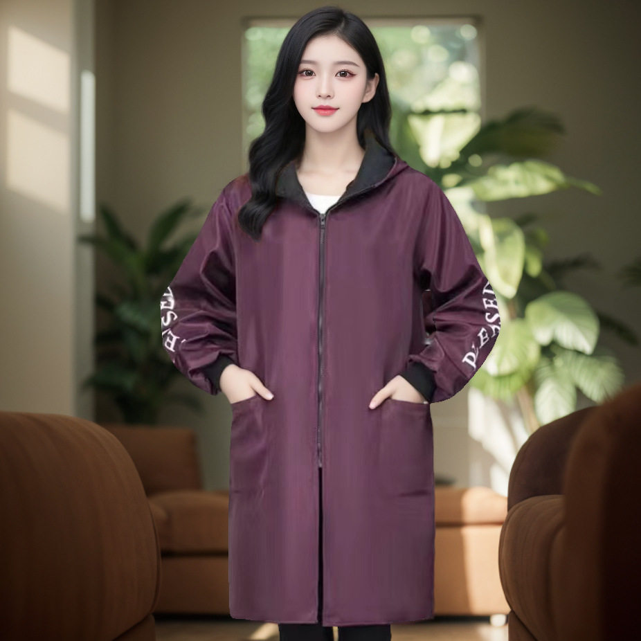 加长防水加绒罩衣女新款围裙家用