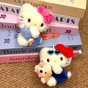 少女心爆棚！blackpink智秀同款hellokitty包包玩偶挂件