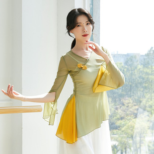 古典舞蹈服装 女成人飘逸身韵纱衣练功服形体舞韵瑜伽演出艺考服装