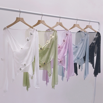 古典舞舞蹈服喇叭袖纱衣