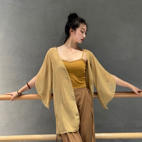 古典舞蹈服练功服飘逸中长款纱衣