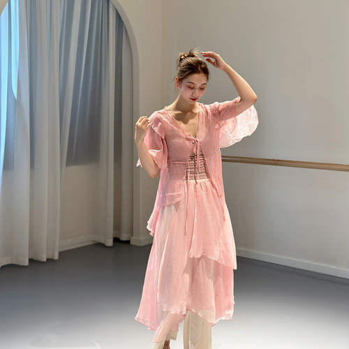 古典舞舞蹈服女夏纱衣短袖