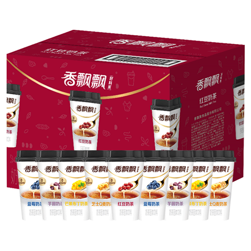 香飘飘好料红豆奶茶30杯装整箱
