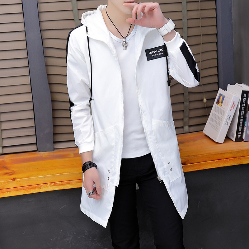 夏季2020新款流行外套学生超薄款男士防晒服潮中长款春秋户外风衣