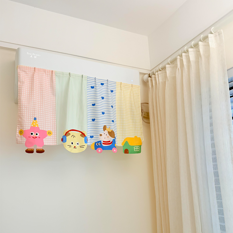 空调挡风帘挡风板防直吹2025新款卡通挂机通用月子遮风帘子挡风罩