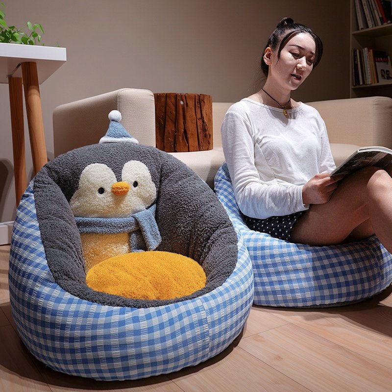 INS企鹅蒲团坐垫懒人小沙发坐墩卧室榻榻米儿童飘窗看书坐靠一体,居家布艺,蒲团,淘宝优惠券,粉丝福利购,淘宝优惠卷