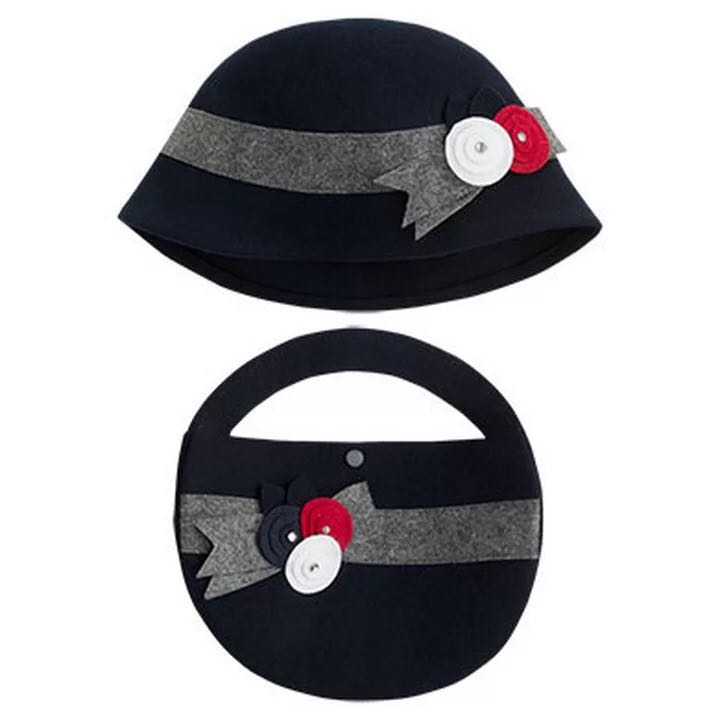 西班牙正品麦悠mayoral专柜特价女童时尚英伦风帽子两件套