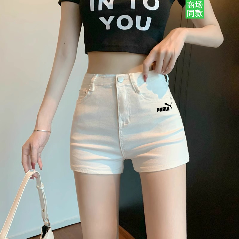 官网奥莱牛仔短裤女夏季薄款高腰显瘦弹力紧身安全裤性感包臀裤