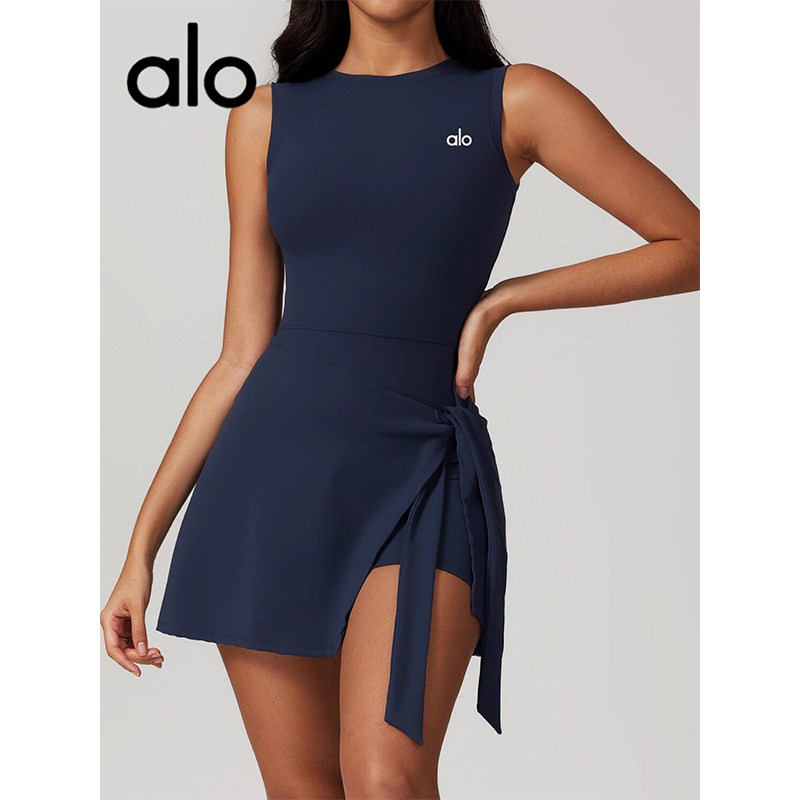 AIo假两件防走光紧身运动连