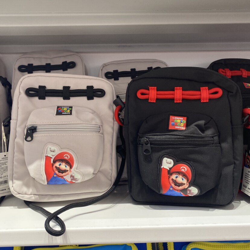 超级马力欧兄弟系列马克笔斜挎包便当袋笔袋名创优品MINISO