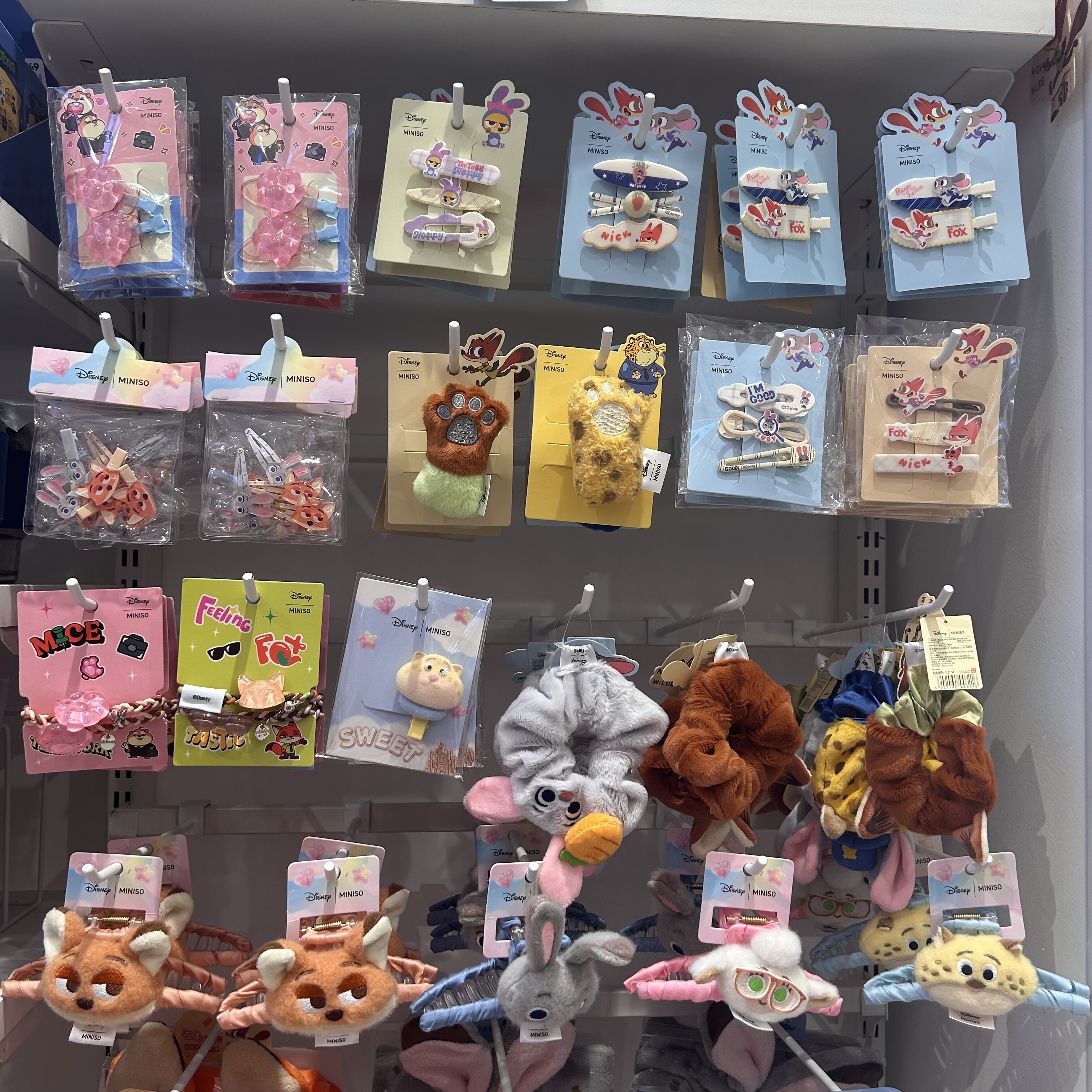 迪士尼疯狂动物城系列发夹发箍头箍发圈肠圈发饰 名创优品MINISO