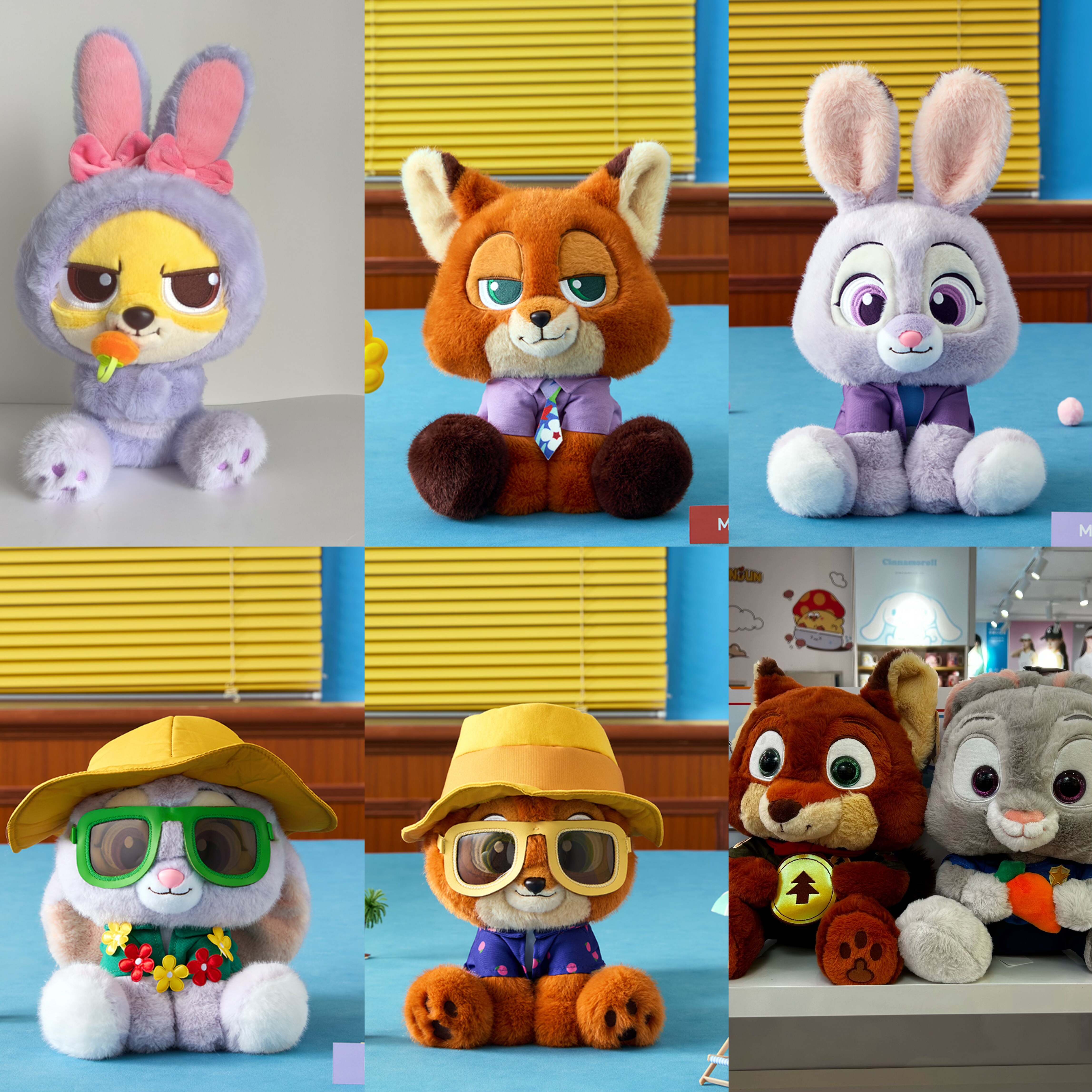 迪士尼疯狂动物城系列户外休闲炫酷度假坐姿公仔 名创优品MINISO