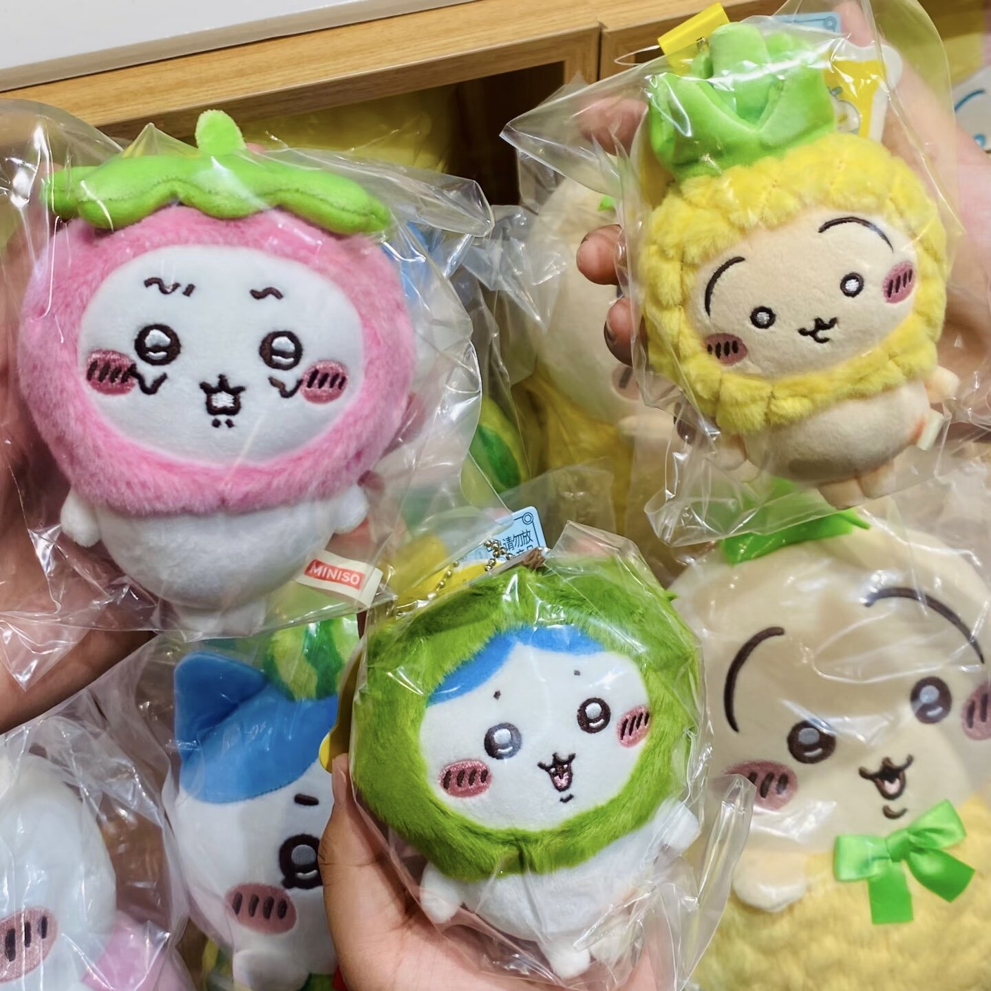Chiikawa水果市集系列水果头套毛绒挂件 名创优品MINISO