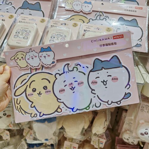 Chiikawa元气发型系列行李箱PVC贴纸包 名创优品MINISO